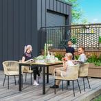 TRUUSK 5-delig Polyrattan Tuinmeubelset Voor 4 Personen, Wee, Verzenden, Nieuw