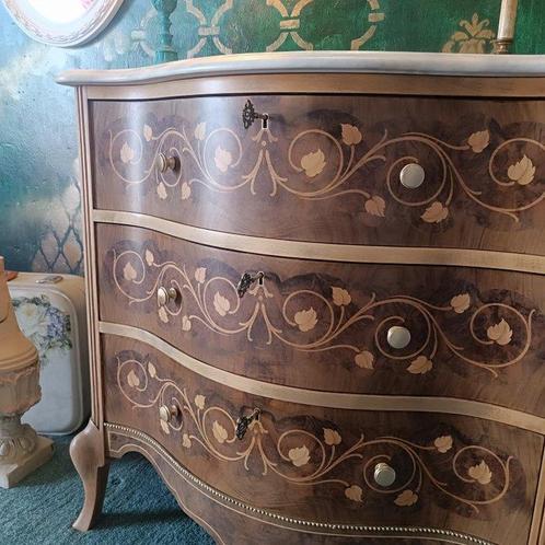 Commode - Brons, Hout, Marmer - Adam-stijl kast, Antiek en Kunst, Curiosa en Brocante