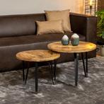 BESTEL DIRECT! Industriële Salontafel Set Hout