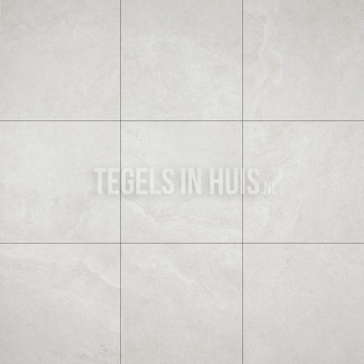 Vloertegel wandtegel pietrastone wit 60x60 gerectificeerd, Doe-het-zelf en Verbouw, Tegels, Vloertegels, Nieuw, 10 m² of meer