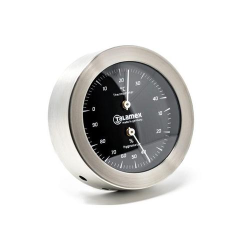 Talamex Temperatuur / Hygrometer Serie 100 Blackline RVS, Watersport en Boten, Accessoires en Onderhoud, Nieuw, Ophalen of Verzenden
