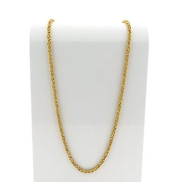 Gouden vierkante koningsschakel ketting | 92 cm beschikbaar voor biedingen
