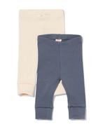 HEMA Babyleggings rib - 2 stuks ecru, Verzenden, Nieuw