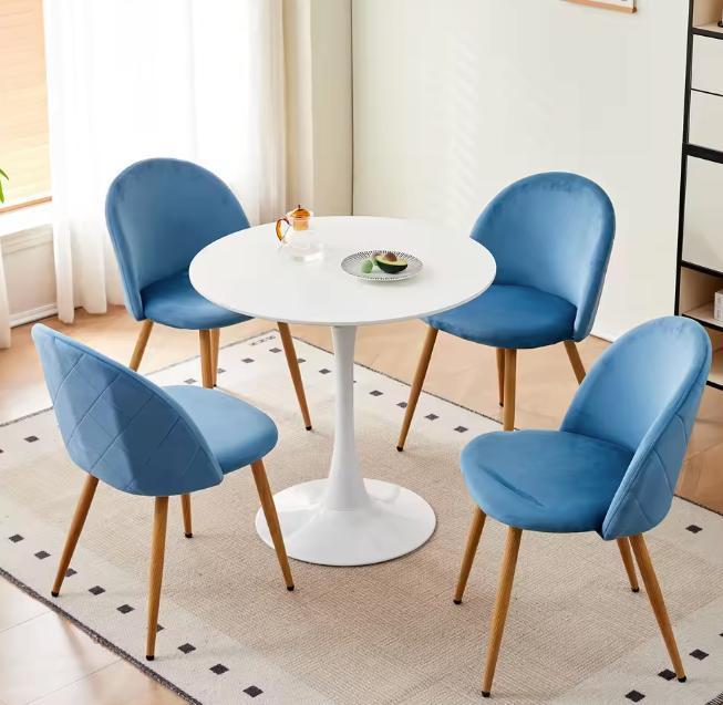Set 2/4/6 Fluwelen Eetkamerstoelen – Scandinavisch Design, Huis en Inrichting, Stoelen, Nieuw, Verzenden