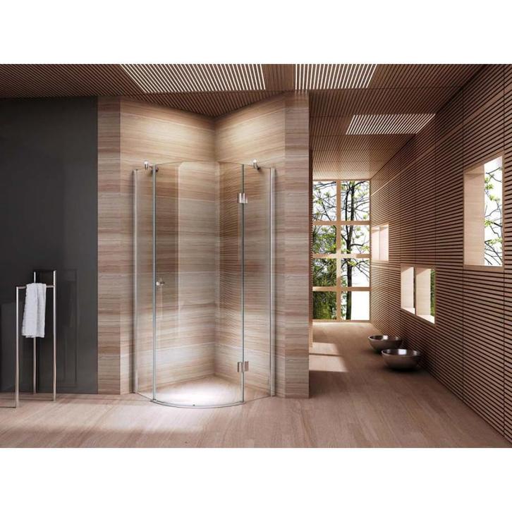 Douchecabine 100x100 Kwartrond Delta- Scharnierdeur, Doe-het-zelf en Verbouw, Sanitair, Nieuw, Ophalen of Verzenden