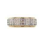 Gouden ring met diamant 18 krt, Verzenden, Zo goed als nieuw, Wit, Goud