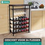 2dekans | Niceey Wijnrek - Voor 24 Flessen en 15 Glazen -, Ophalen of Verzenden, Zo goed als nieuw