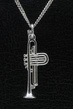 Zilveren Trompet sopraan ketting hanger, Verzenden, Nieuw
