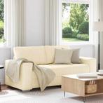 vidaXL Loveseat Sofa Crème 140 cm Corduroy Stof, Huis en Inrichting, Banken | Bankstellen, Verzenden, Nieuw, Stof