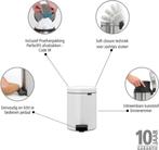 Brabantia NewIcon Prullenbak - 5 liter - White, Ophalen of Verzenden, Zo goed als nieuw