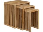 Mica Decorations Yonker Bijzettafel - Set van 3 - L44 x B34, Huis en Inrichting, Woonaccessoires | Overige, Verzenden, Nieuw