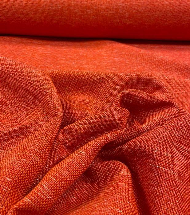 Stof met een ruwe linnen uitstraling in rood-oranje -, Antiek en Kunst, Antiek | Kleden en Textiel