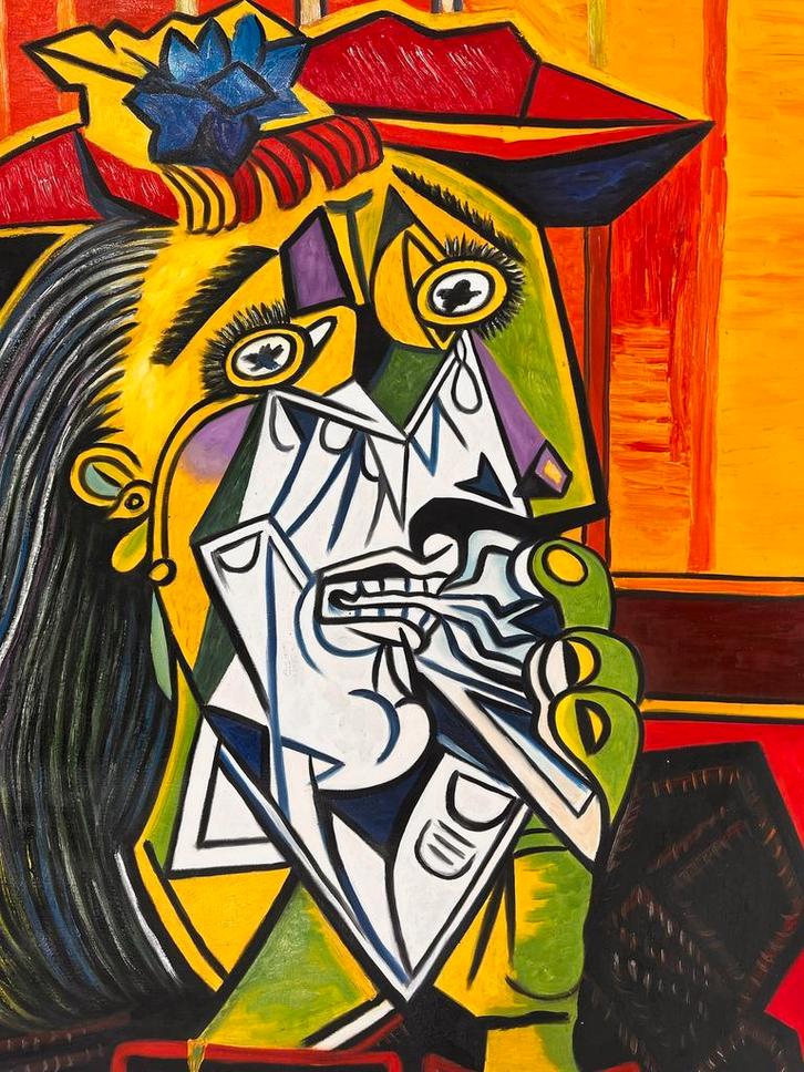 Picasso - De wenende vrouw - (64 × 80 cm), Huis en Inrichting, Woonaccessoires | Schilderijen, Tekeningen en Foto's, Nieuw, Ophalen of Verzenden