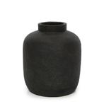 Vaas Peaky – terracotta in diepzwart met eigentijds design, Huis en Inrichting, Woonaccessoires | Vazen, Verzenden, Nieuw