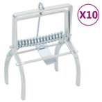 vidaXL Mollenvallen 10 st gegalvaniseerd staal zilverkleurig, Dieren en Toebehoren, Verzenden, Nieuw