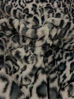 Prachtig en extreem zacht grijs en zwart bontje. - Textiel -, Antiek en Kunst