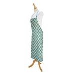 Halterschort Groen en Wit Geblokt 70x95cm 100% Katoen - Treb, Huis en Inrichting, Keuken | Textiel, Verzenden, Nieuw, Overige kleuren