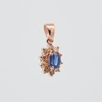Zonder Minimumprijs - Hanger 14 kt. - 0.47ct. tw. Saffier