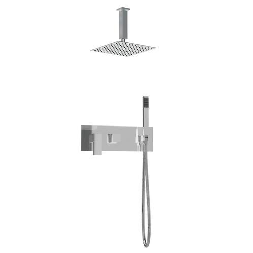 Vierkante inbouw regendouche met plafond arm 25cm douchekop, Doe-het-zelf en Verbouw, Sanitair, Verzenden