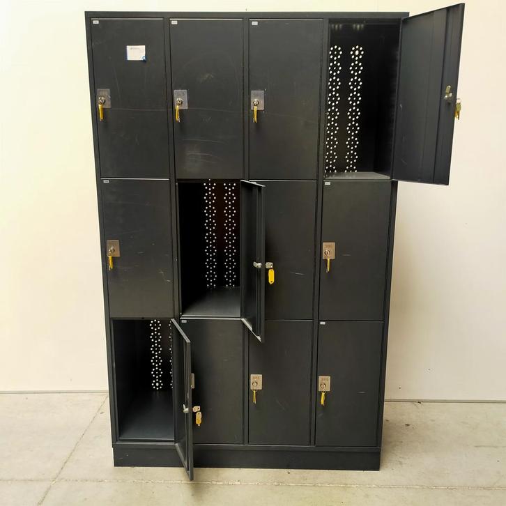 12-deurs CP lockerkast kluisjes - 195x122x48 cm (intensief g, Huis en Inrichting, Kasten | Lockerkasten, Ophalen of Verzenden