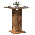 vidaXL Bistrotafel 60x60x75 cm bewerkt hout oud houtkleurig, Verzenden, Nieuw