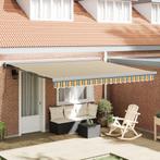 vidaXL Automatische Inklapbare Luifel Groen en Geel 400 x, Verzenden, Nieuw