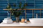 Wandtegel Donkerblauw 5x25cm (Muurtegels) (Bouwmaterialen), Doe-het-zelf en Verbouw, Tegels, Nieuw, 20 tot 40 cm, 10 m² of meer