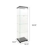 Glazen Vitrinekast met LED – 4-Laags Gehard Glas Displaykast, Huis en Inrichting, Kasten | Vitrinekasten, Verzenden, Nieuw