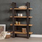 Boekenkast Mangohout Turi 160 cm, 150 tot 200 cm, Nieuw, Industriële meubels, Overige houtsoorten
