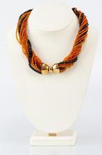 Barnsteen en onyx collier met een gouden sluiting, Sieraden, Tassen en Uiterlijk, Kettingen, Nieuw, Verzenden