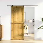 vidaXL Schuifdeur CORONA 80x210 cm massief grenenhout, Doe-het-zelf en Verbouw, Deuren en Horren, Verzenden, Nieuw