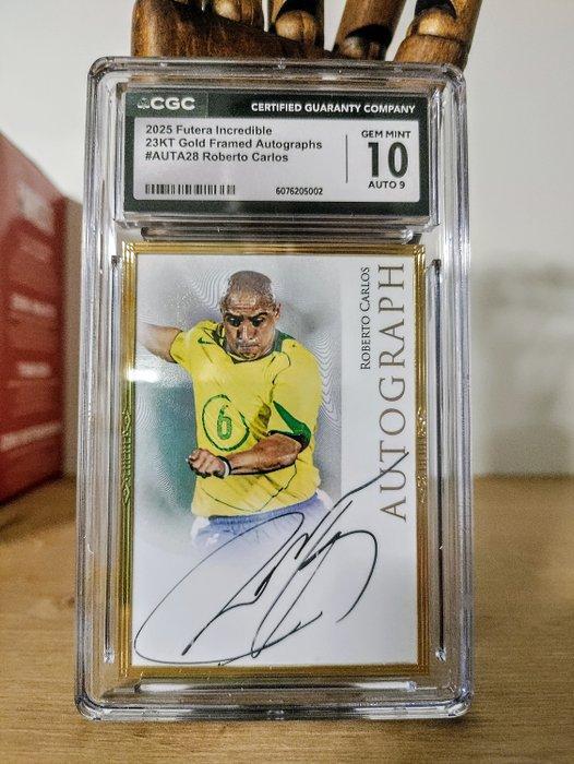 Futera Futera Incredible Roberto Carlos Gesigneerde kaart,, Verzamelen, Stickers