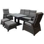 Dallas stoel bank dining loungeset verstelbaar 6 delig, Tuin en Terras, Tuinsets en Loungesets, Ophalen of Verzenden, Nieuw, Wicker