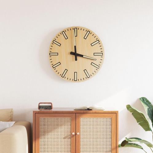 vidaXL Wandklok met lichtgevende wijzerplaat en wijzers Ø30, Huis en Inrichting, Woonaccessoires | Klokken, Nieuw, Verzenden