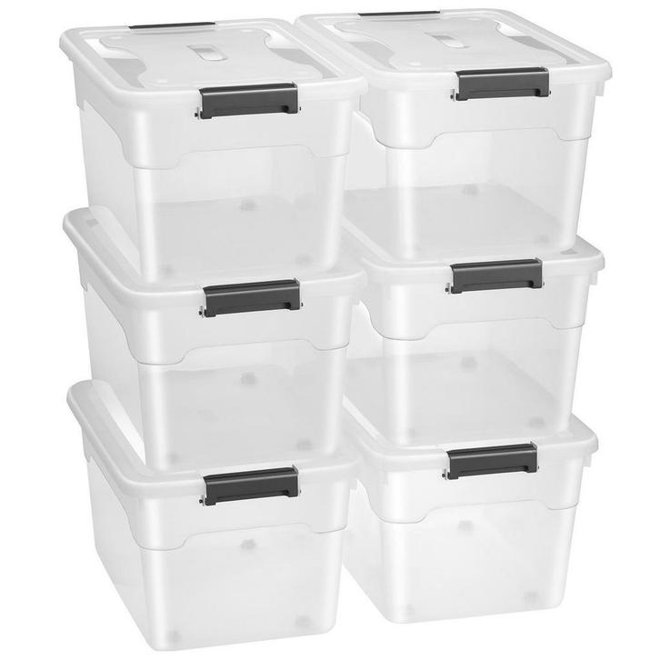 Opbergbox / Opslagdoos 45 L - Kunststof - 6-Delig, Doe-het-zelf en Verbouw, Kratten en Dozen, 50 tot 75 cm, Nieuw, Doos, Minder dan 35 cm