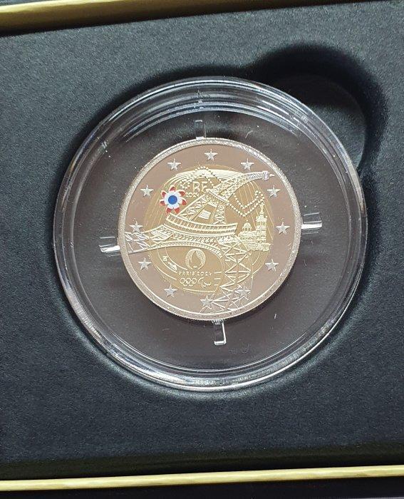Frankrijk. 2 Euro 2024 La Tour Eiffel Danse Proof (Zonder, Postzegels en Munten, Munten | Europa | Euromunten