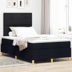 vidaXL Boxspring bed met matras met hoofdeinde Zwart 120 x, Huis en Inrichting, Slaapkamer | Bedden, Verzenden, Nieuw, Zwart