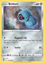 Beldum 117/195 Reverse Holo Silver Tempest, Hobby en Vrije tijd, Verzamelkaartspellen | Pokémon, Ophalen of Verzenden, Nieuw, Losse kaart