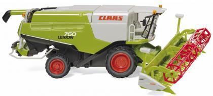 WIKING 0389 14 CLAAS LEXION 760 MAAIDORSER MET V 1050 GR..., Hobby en Vrije tijd, Modelauto's | 1:87