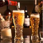 Bierglas met Handvat 330ml / 500ml – Gesneden Glas voor Bier, Verzenden, Nieuw