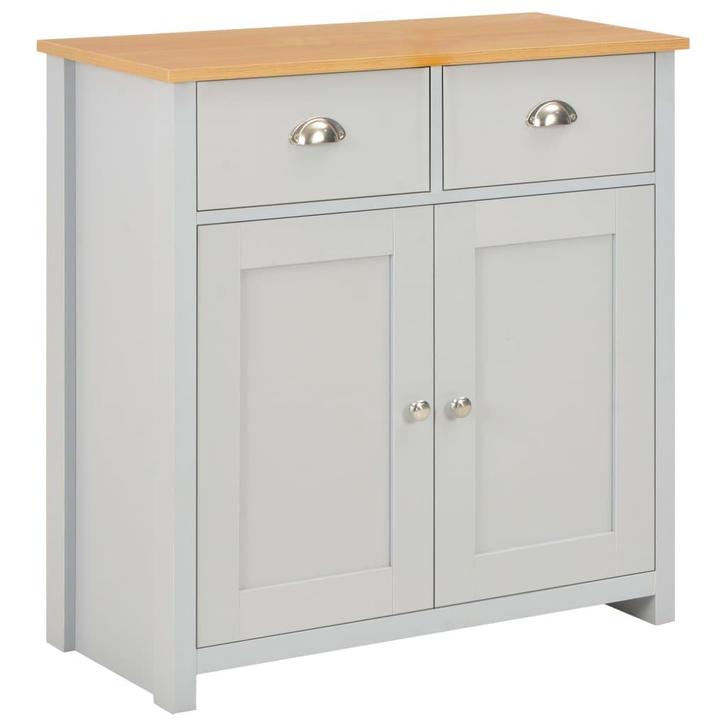 vidaXL Dressoir 79x35x81 cm grijs, Huis en Inrichting, Kasten | Dressoirs, 25 tot 50 cm, Nieuw, 50 tot 100 cm, Overige houtsoorten