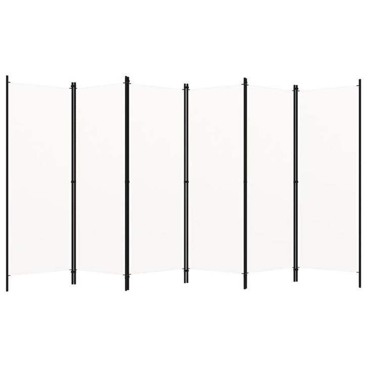 Kamerscherm 6 Panelen Wit | Tweedekansje | OP = OP, Huis en Inrichting, Woonaccessoires | Kamerschermen, Nieuw, Ophalen of Verzenden
