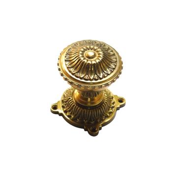 Deurknop met Rozet - Vaste Knop - Messing beschikbaar voor biedingen