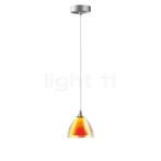 Bruck Silva Hanglamp, chroom mat/glas geel/oranje - ø¸11 c, Huis en Inrichting, Lampen | Hanglampen, Verzenden, Nieuw