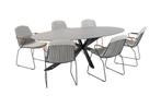 4 Seasons Veneto/Privada ovale tuinset - 240x107 cm. -, Verzenden, Nieuw, Hout, Tuinset