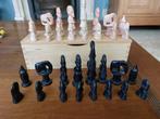Schaakspel - Jeu déchec en stéatite sculpté mains -