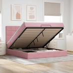 vidaXL Ottoman bed met matrassen en LEDs 180x200cm fluweel, Huis en Inrichting, Slaapkamer | Bedden, Eenpersoons, Verzenden, Nieuw