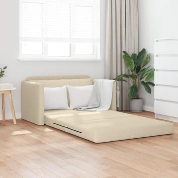 vidaXL Ligbank Sofabed 2-in-1 Crème 124x71x78 cm Stof beschikbaar voor biedingen