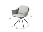 Focus dining tuinstoel met 2 kussens silvergrey, Tuin en Terras, Tuinsets en Loungesets, Ophalen of Verzenden, Nieuw