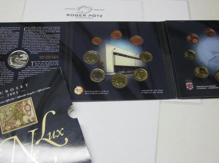 3 x 3,88 Euro 2003 Benelux Kms Eerste gemeinsamer Eurosatz, Postzegels en Munten, Munten | Europa | Euromunten, Verzenden
